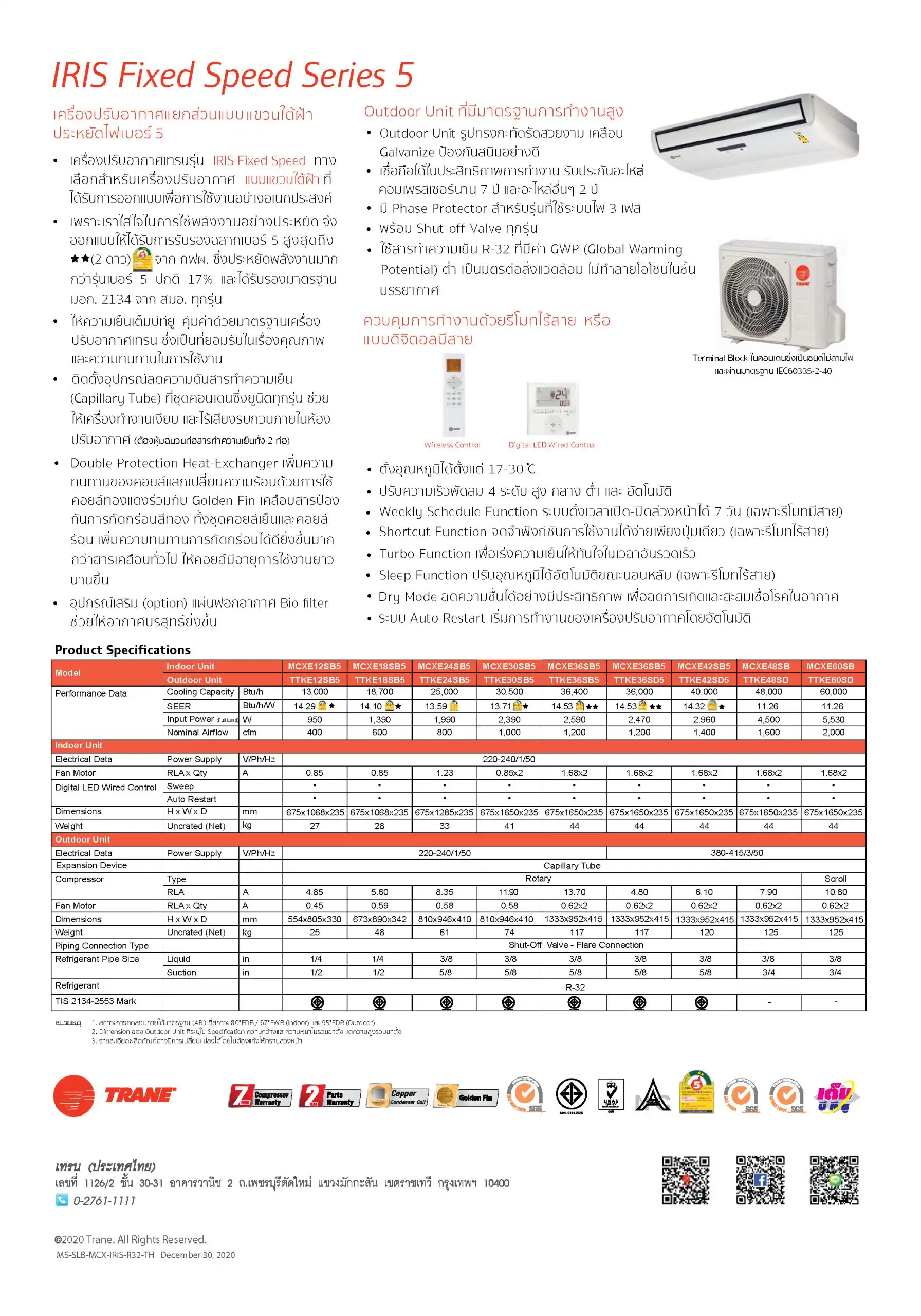 Trane IRIS Series Spec
