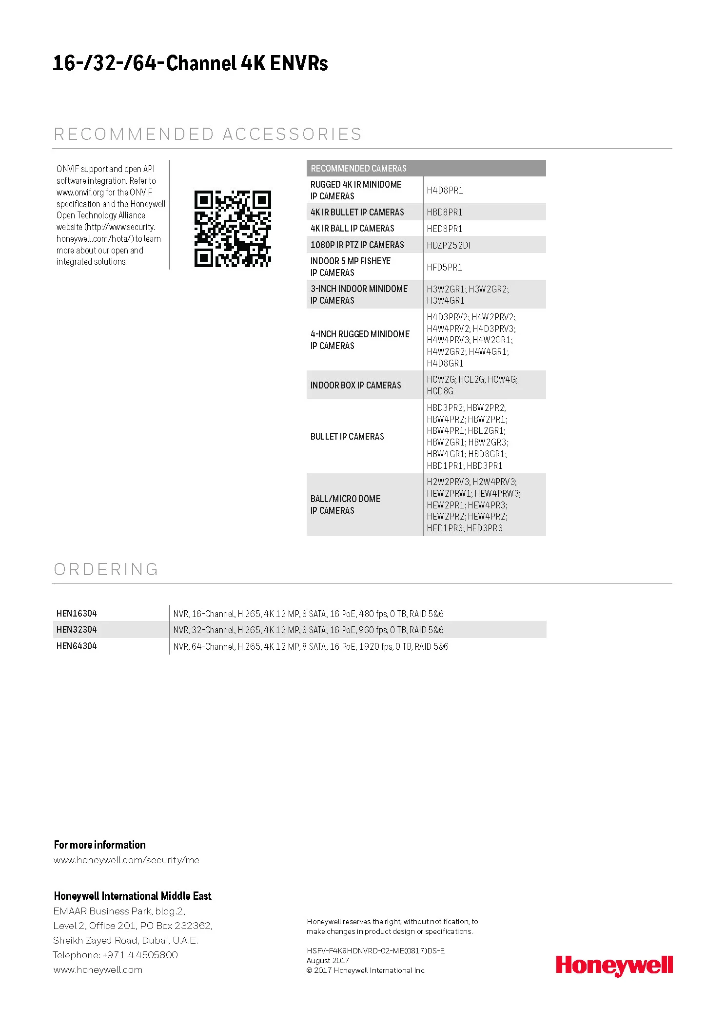 Honeywell HEN32304 Spec 02