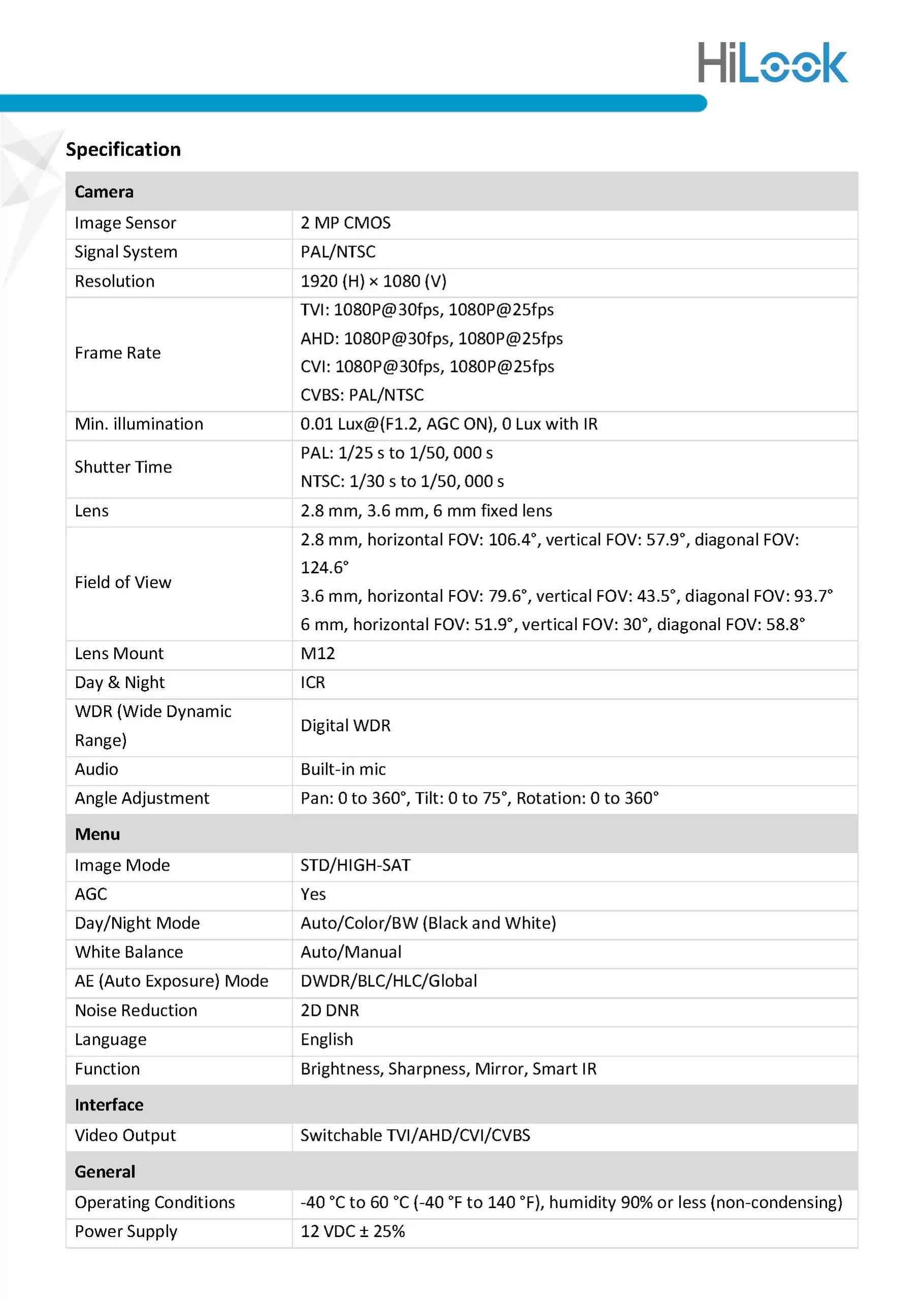 HiLook THC-T120-MS Spac
