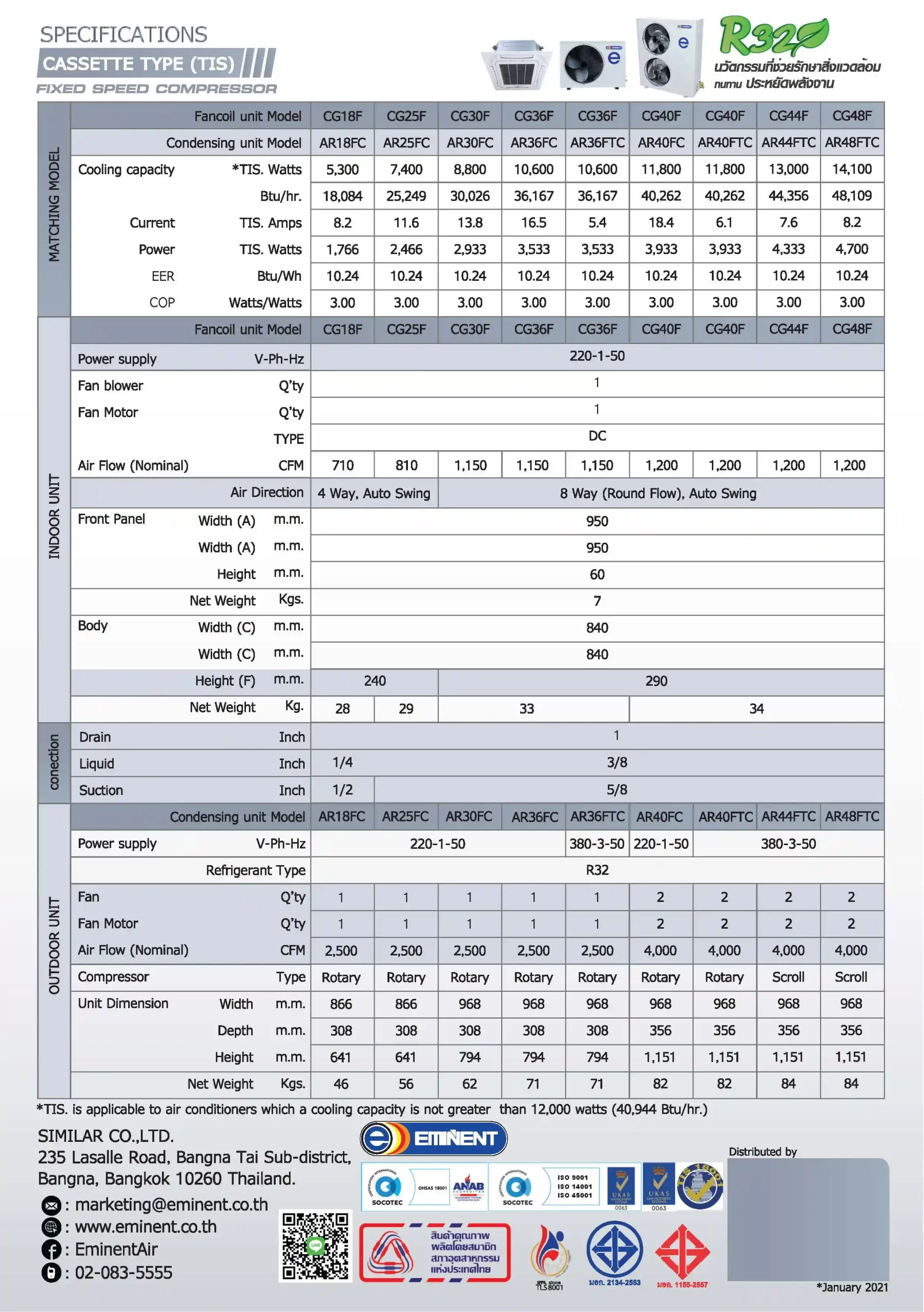 Eminent Super Power (TIS) CG AR Series Spec