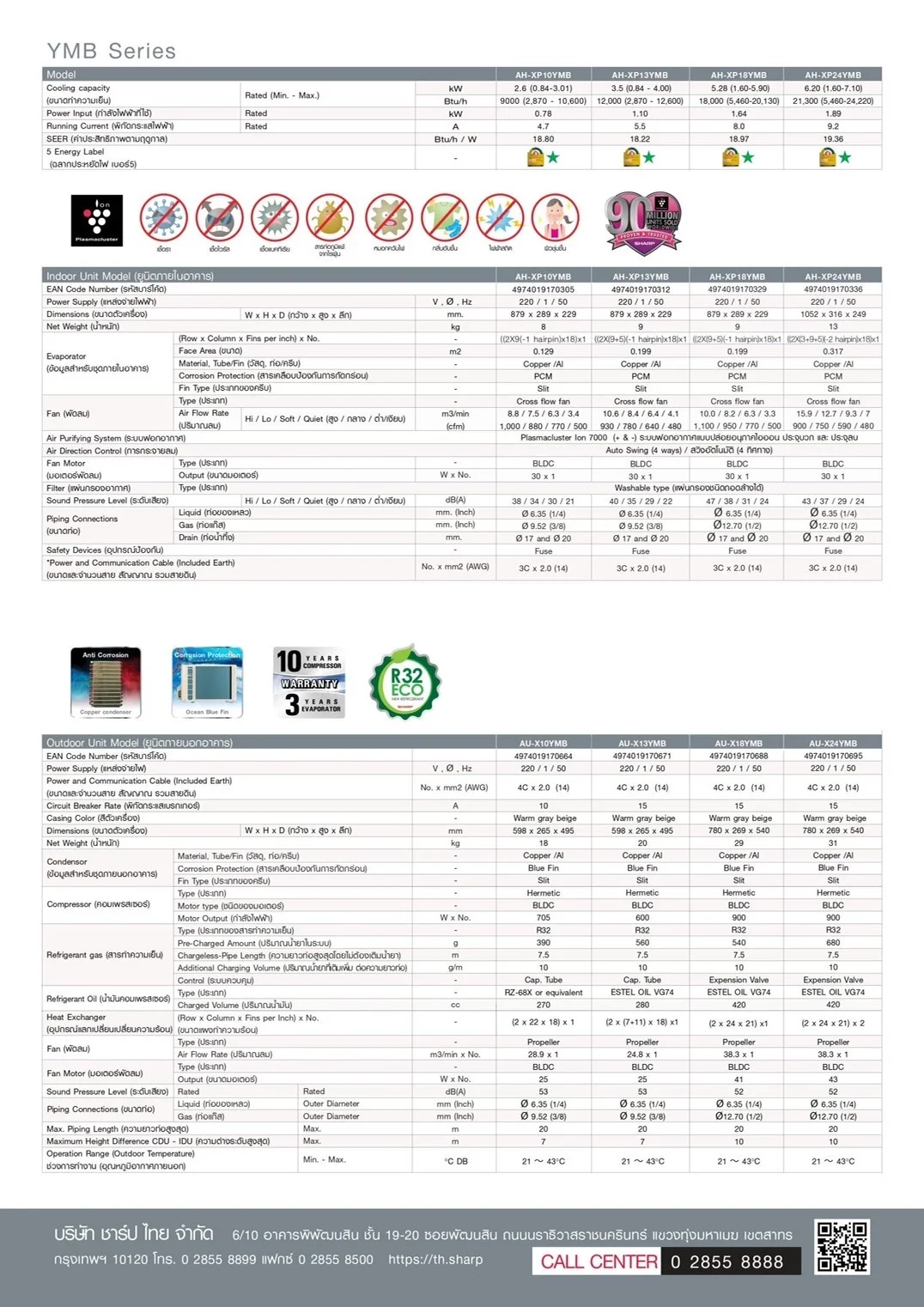 Sharp YMB Series Spec
