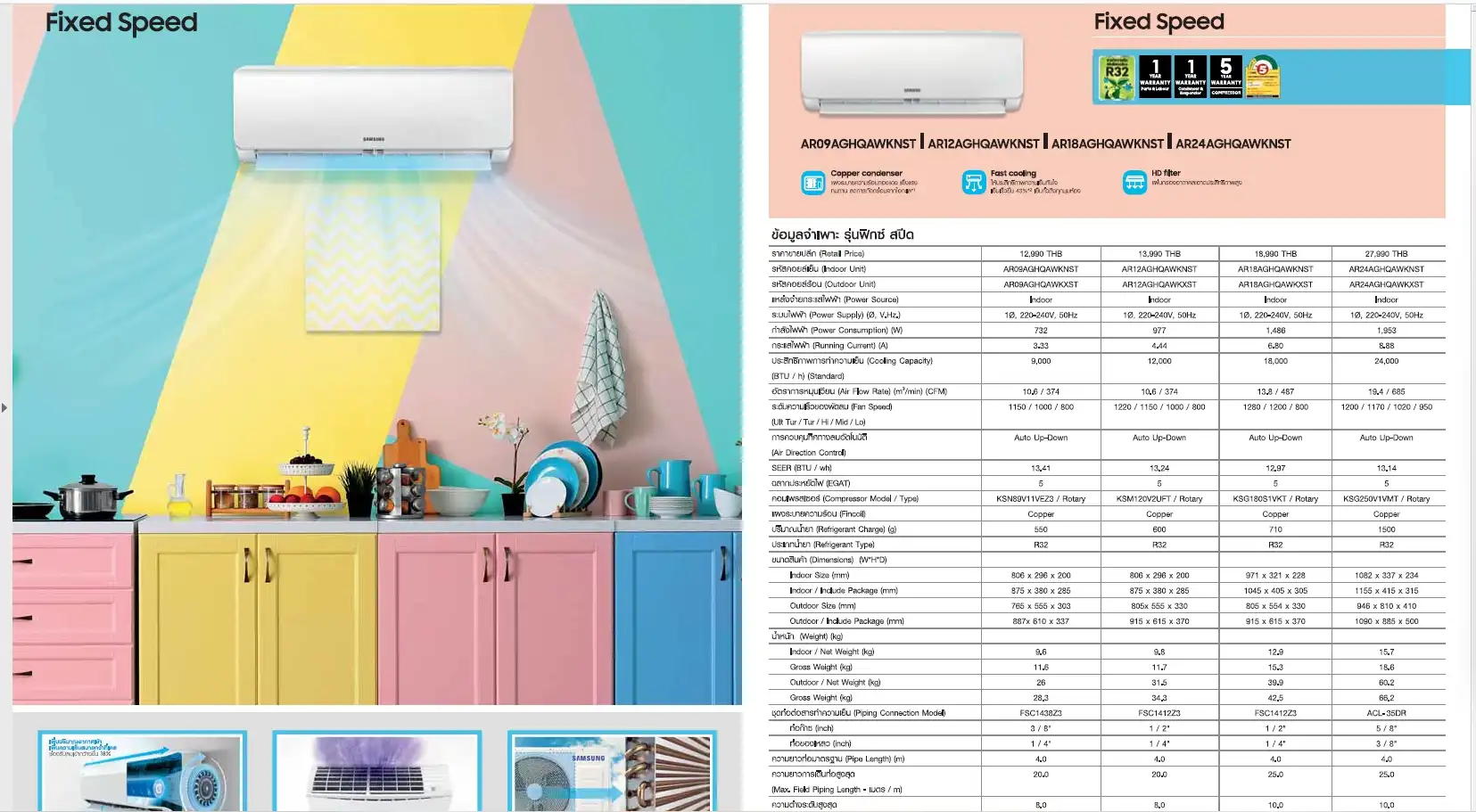 Samsung Fixed Speed Series Spec