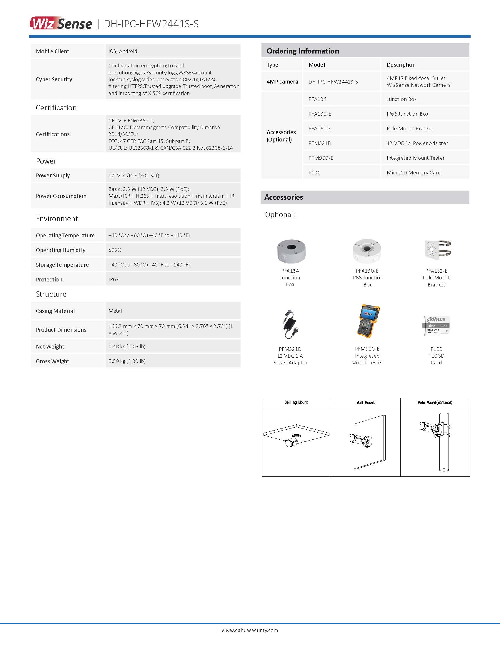 Dahua IPC-HFW2441S-S Spec 02