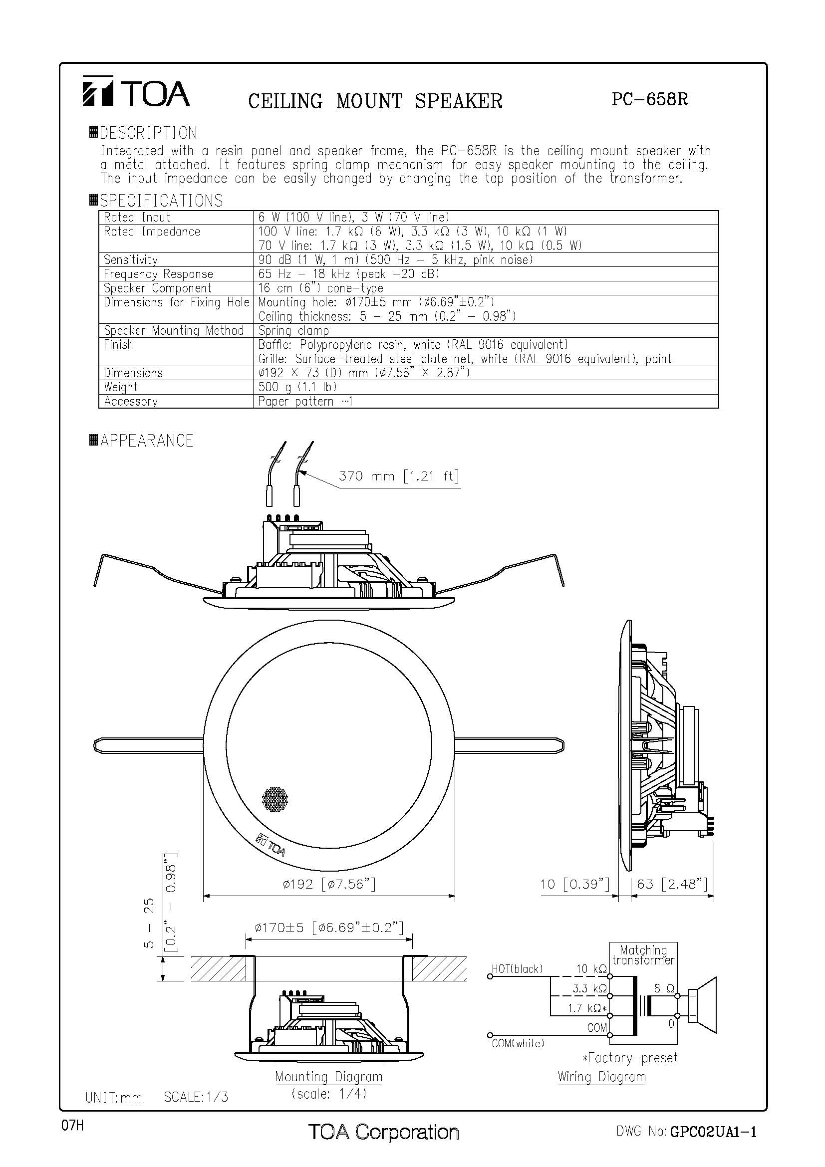 TOA PC-658R Spec 02