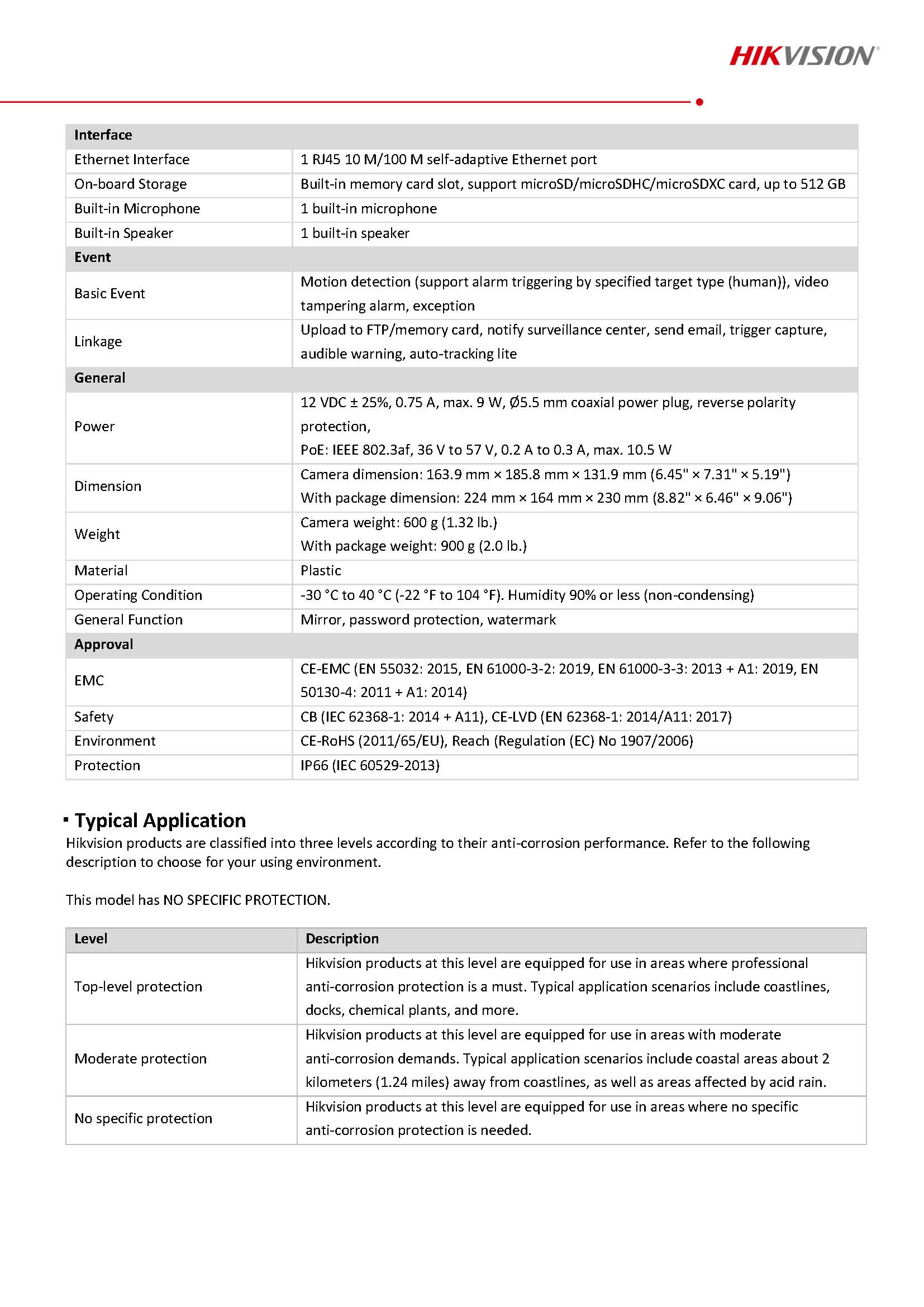 HikVision DS-2DE2C400MWG-E Spec 02