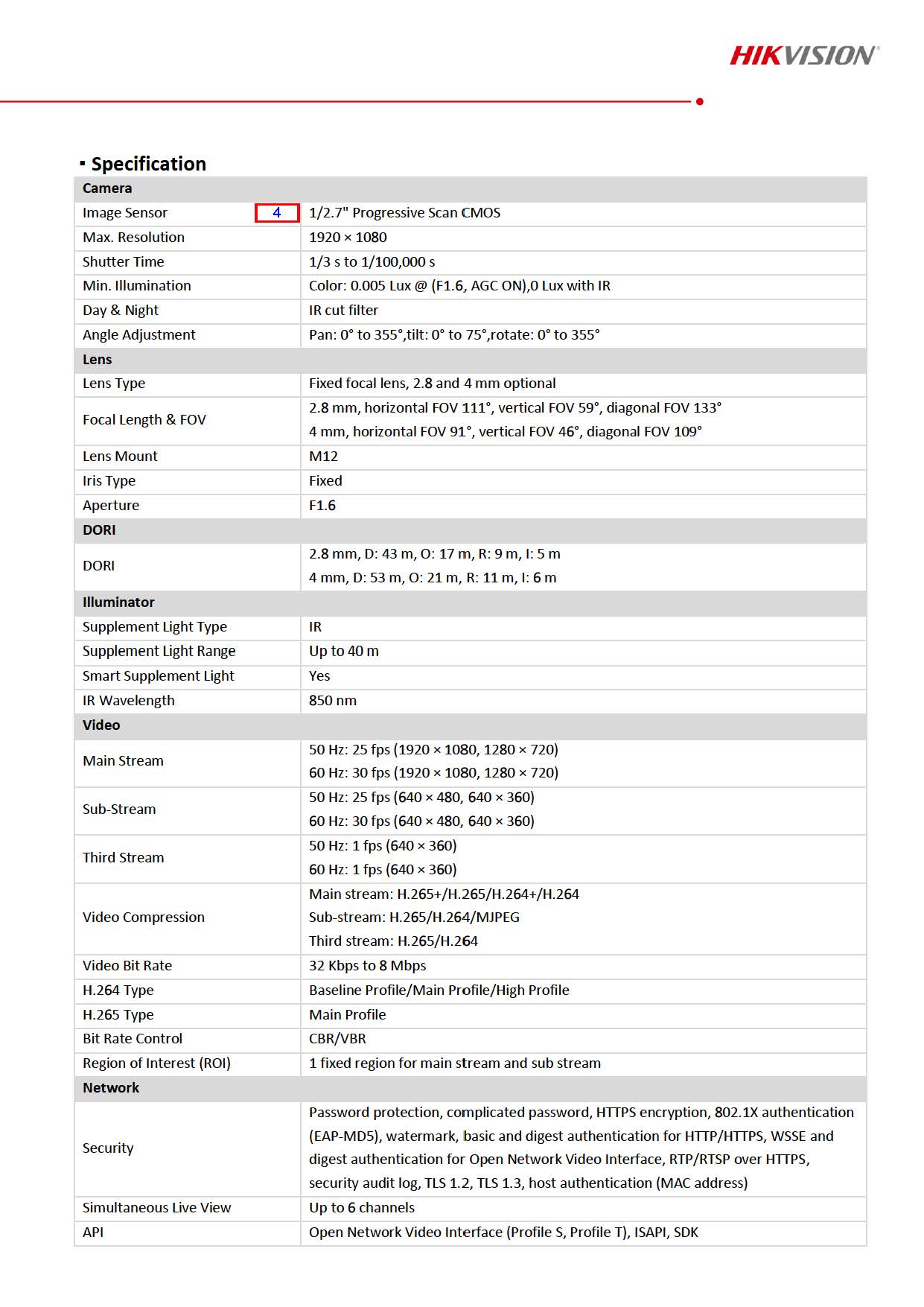 DS-2CD3121G2-I Spec 01