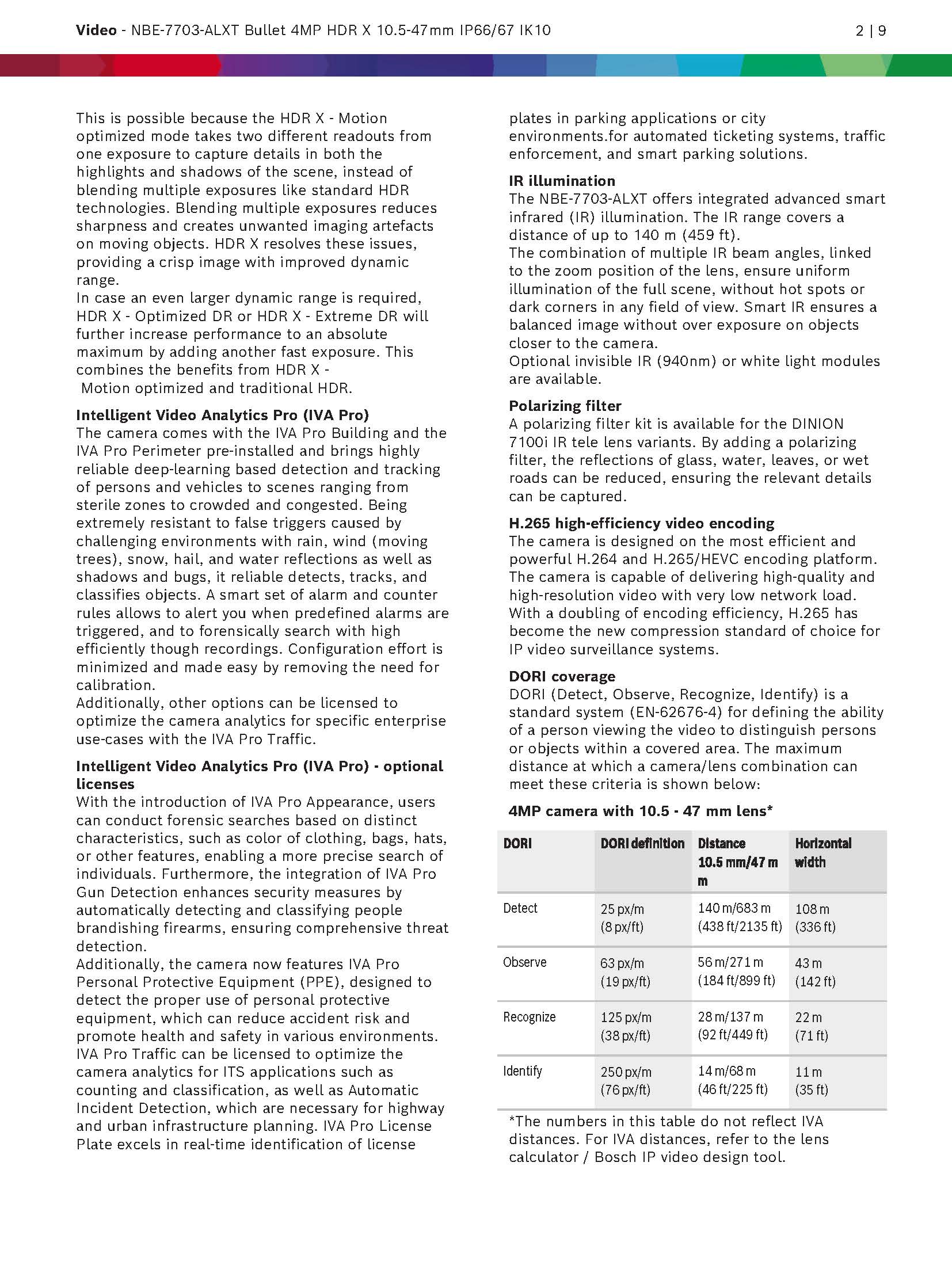 Bosch NBE–7703–ALX Brochures Spec 01