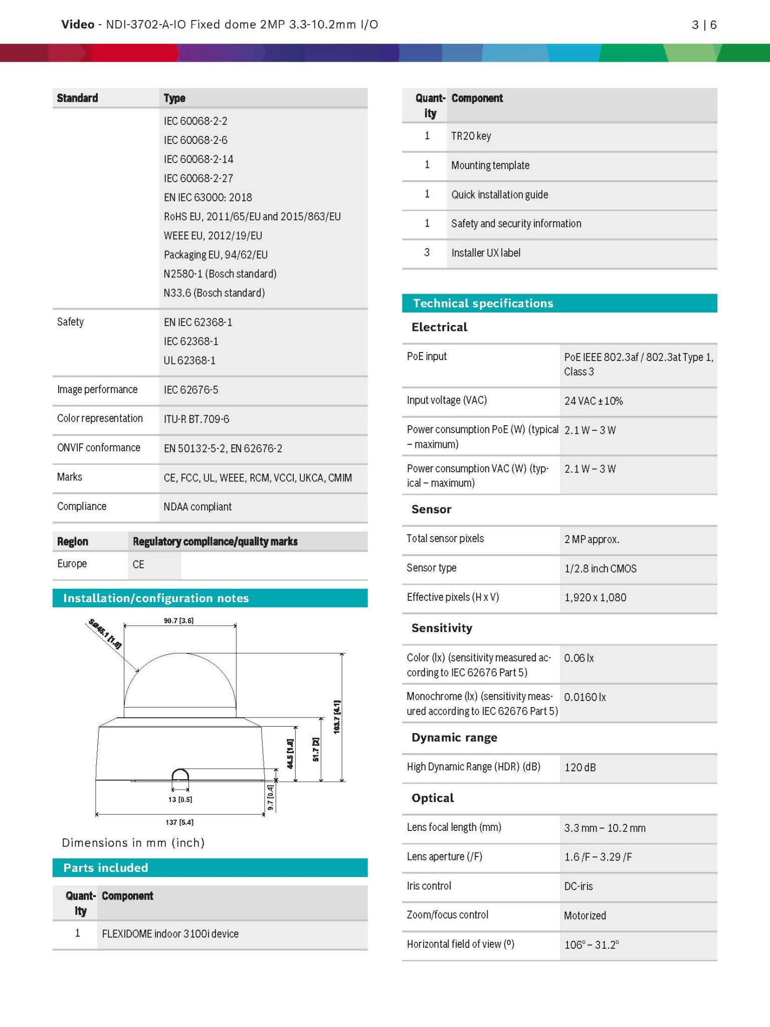 Bosch NDI-3702-A-IO Spec 01