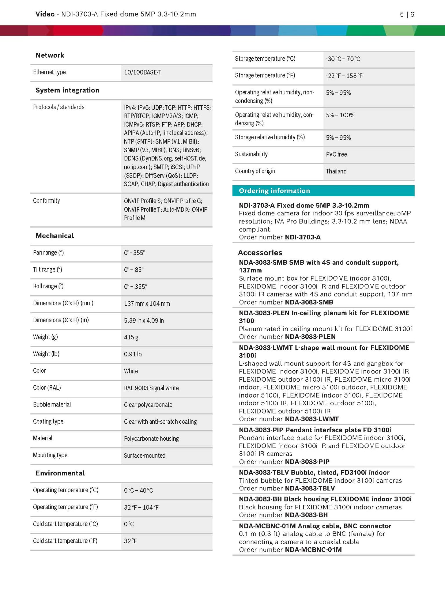Bosch NDI-3703-A Spec 03