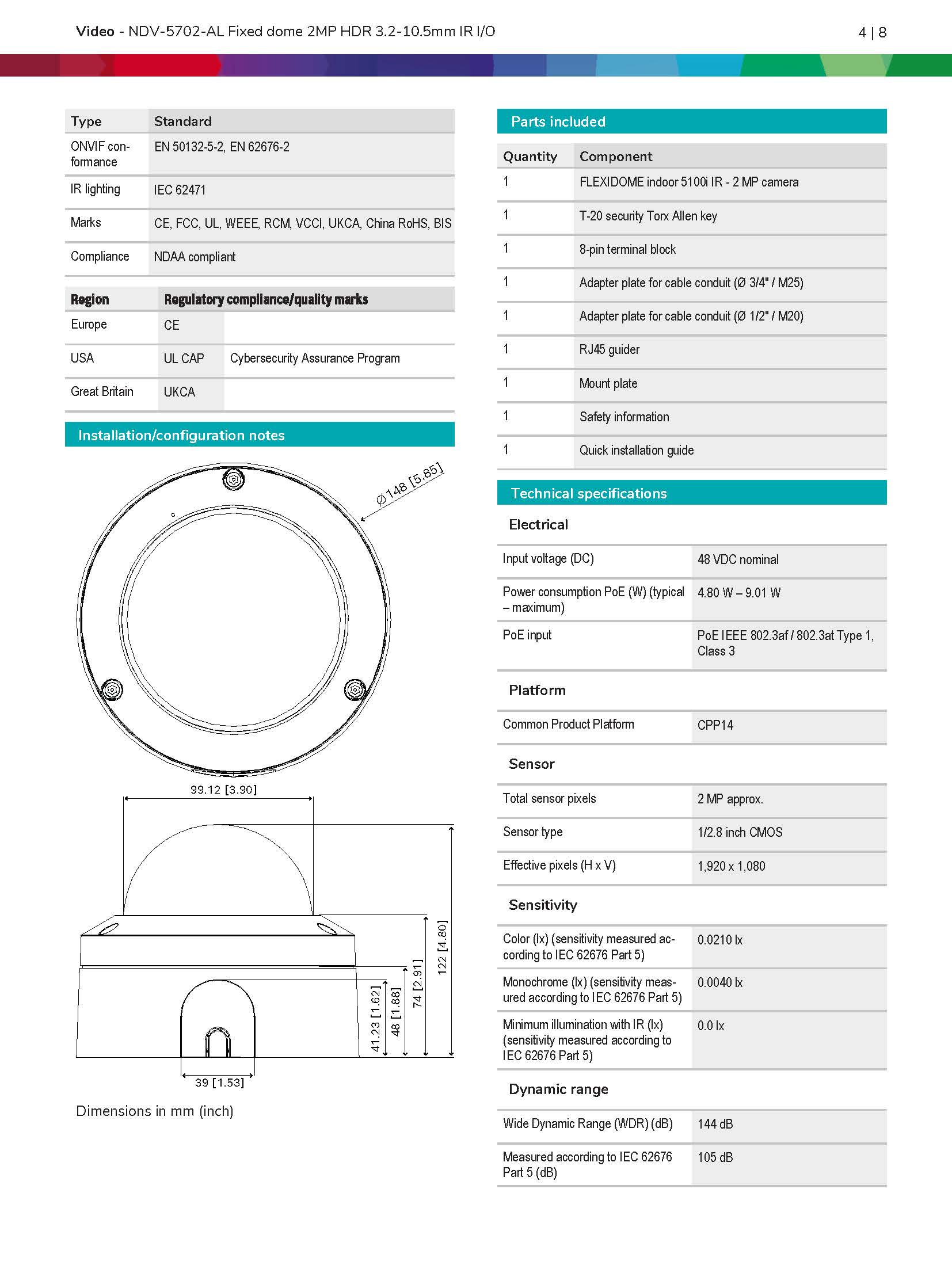 Bosch NDV–5702–AL Spec 01