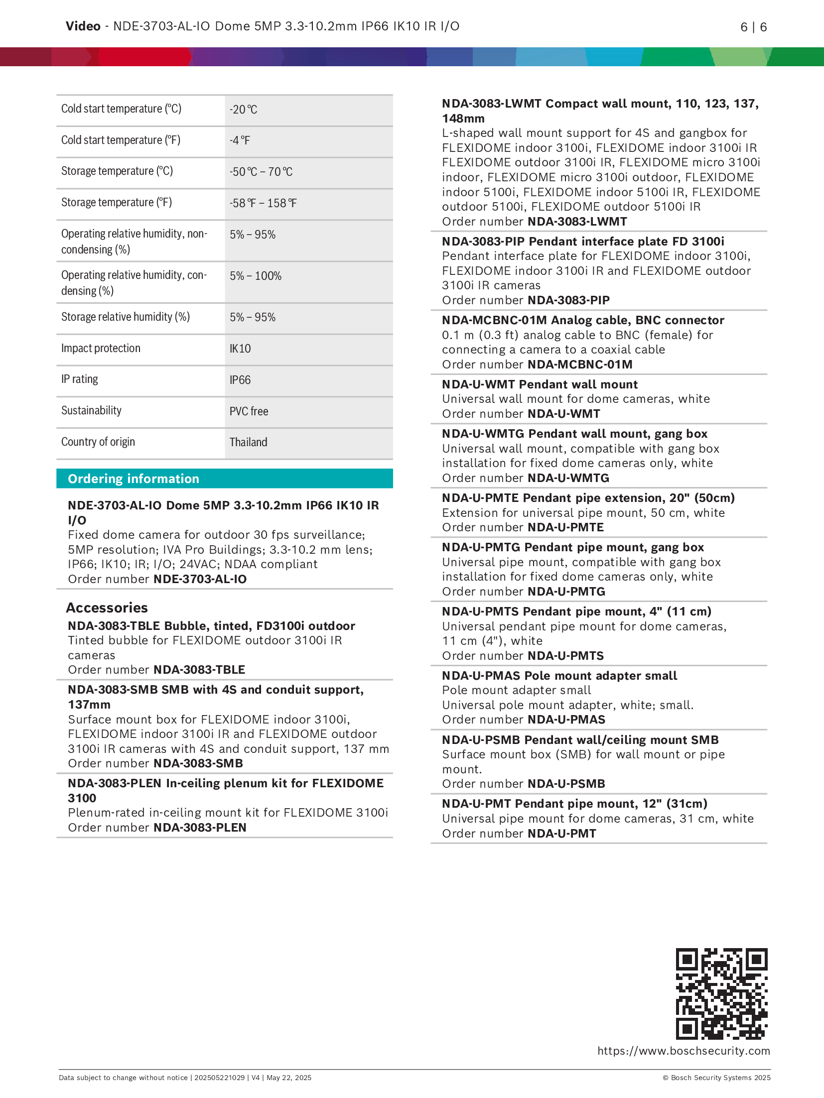 Bosch NDE-3703-AL Spec 04