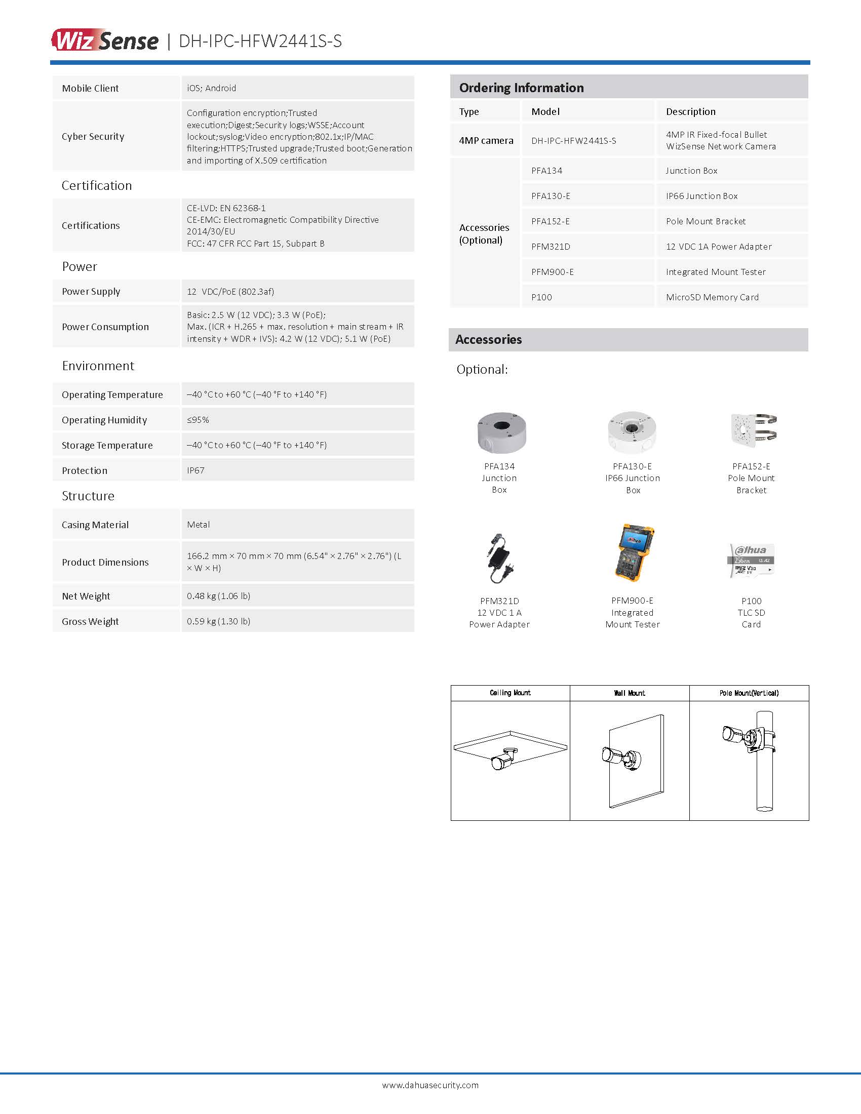 Dahua DH-IPC-HFW2441S-S Spec 02