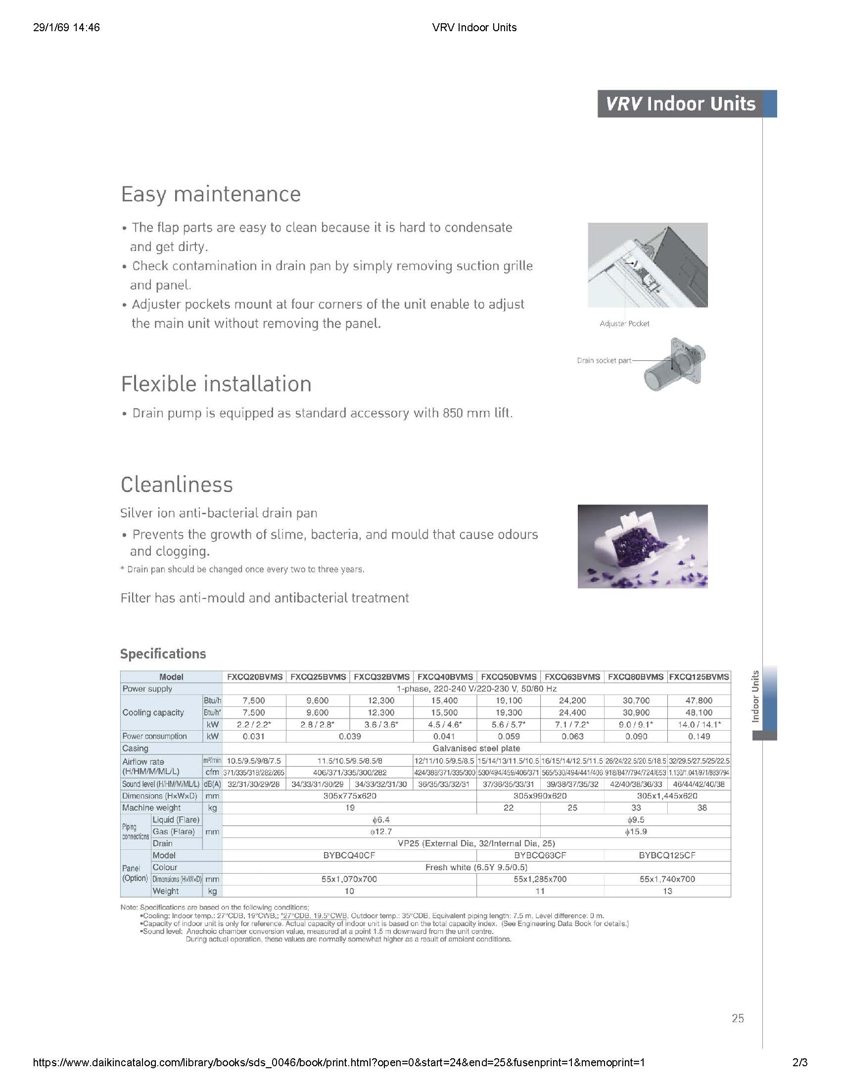 Daikin FXCQ-BVMS Series Spac