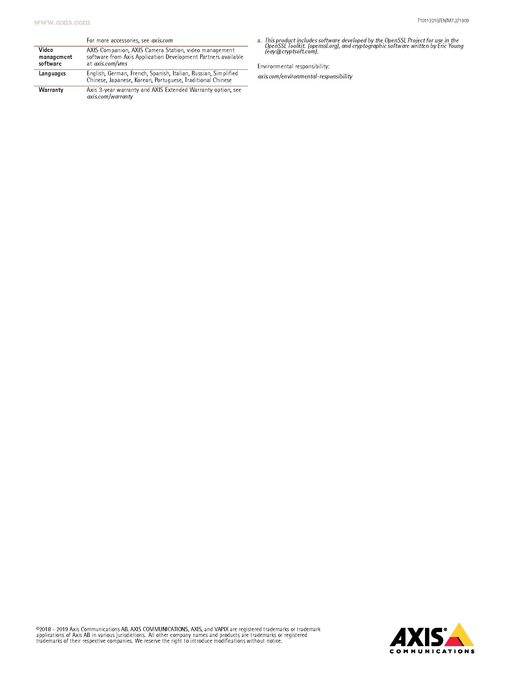 Axis Q1786-LE Spec 02
