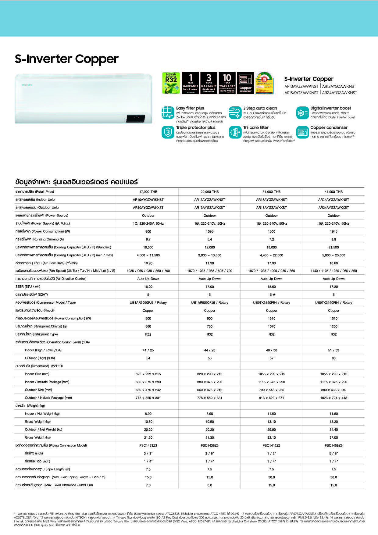 Samsung S-Inverter Copper Series Spec