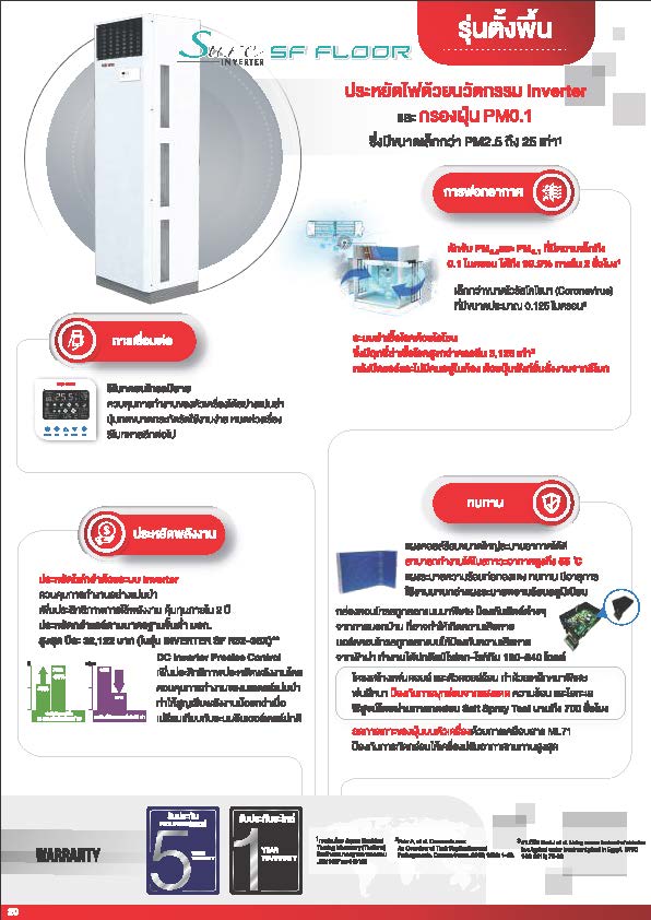 Saijo Denki Sure SF Floor Inverter Series Spec1
