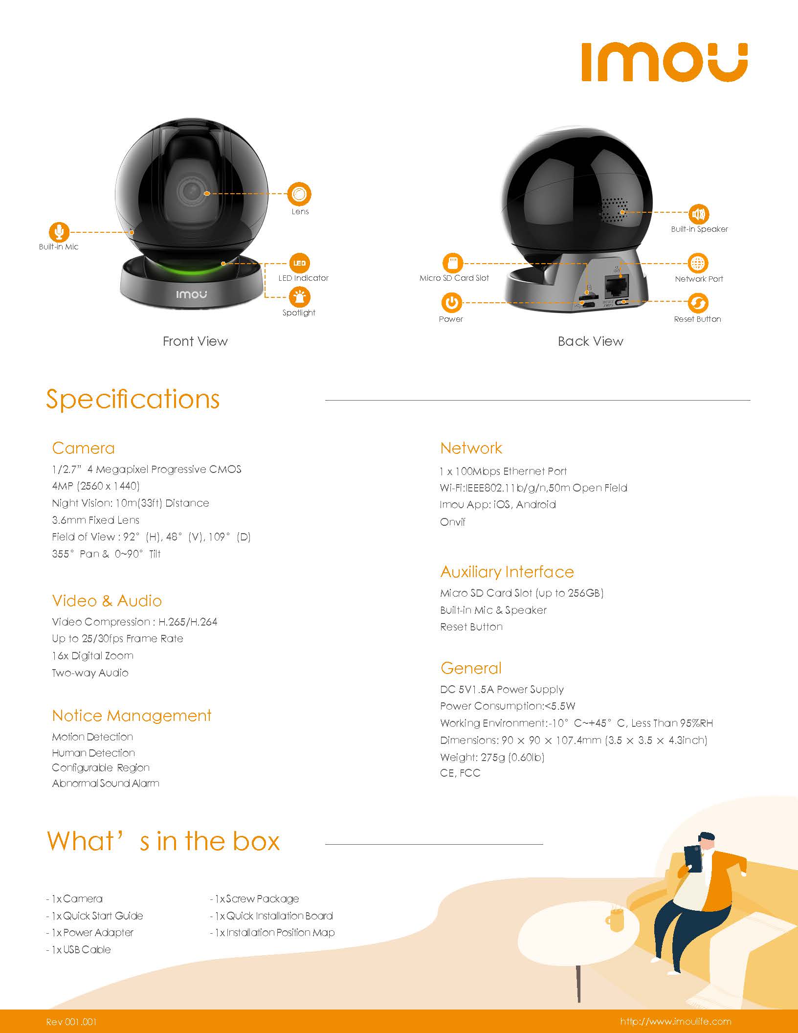 IMOU Rex 4MP Spec