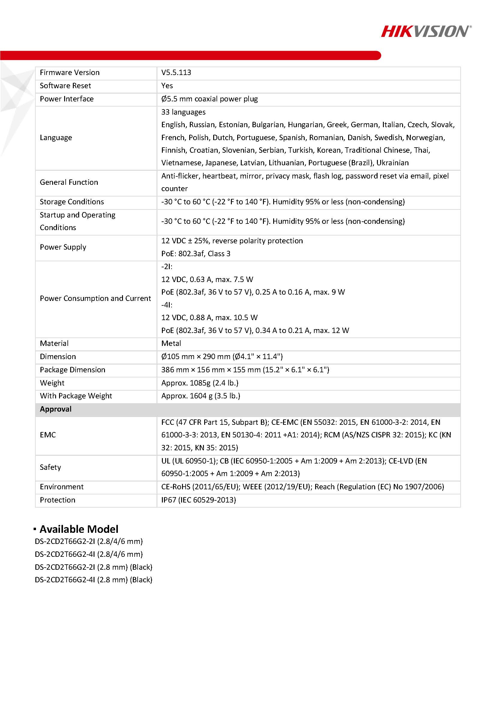 HikVision DS-2CD2T66G2-2I4I Spec 03