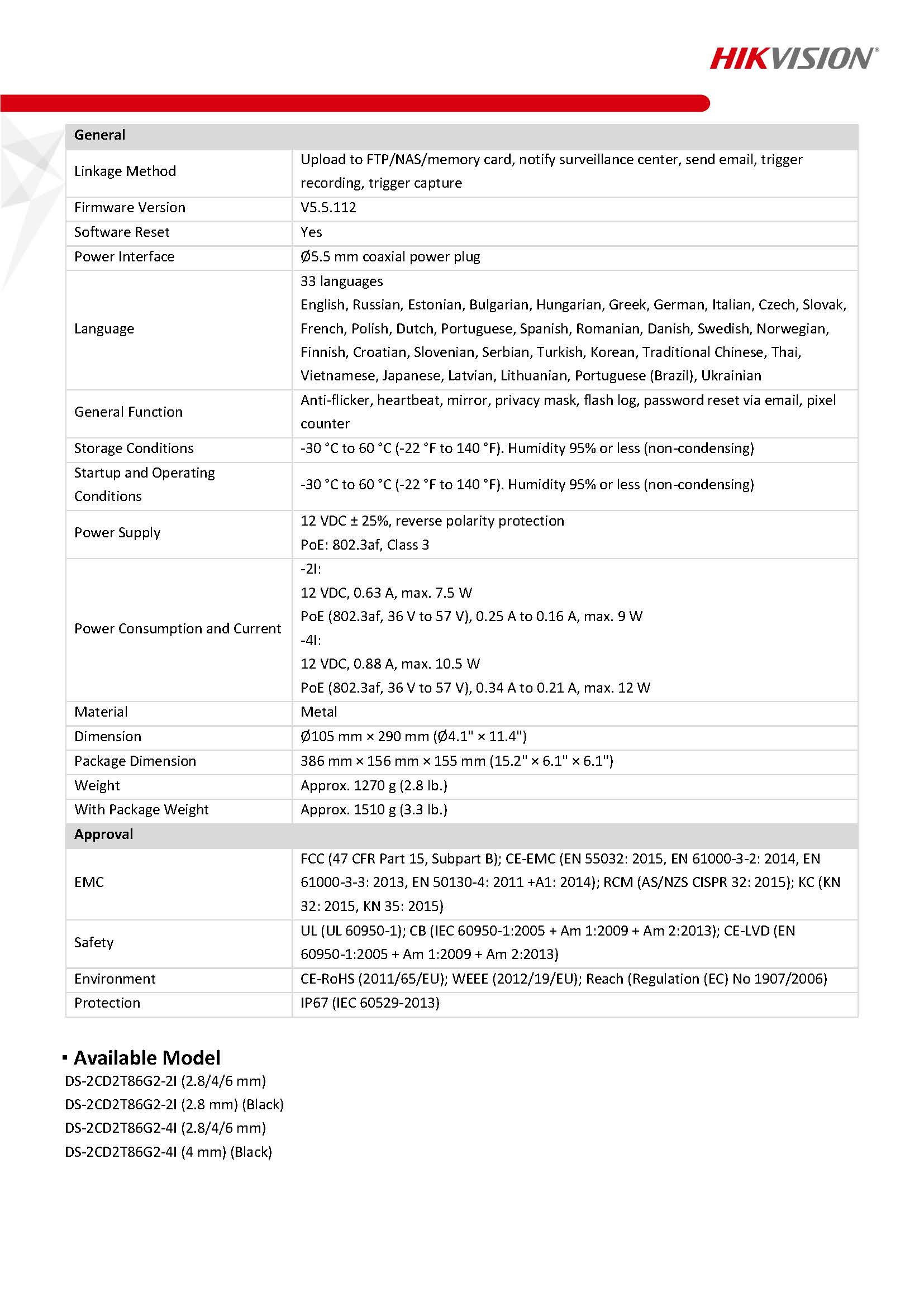 HikVision DS-2CD2T86G2-4I Spec 03