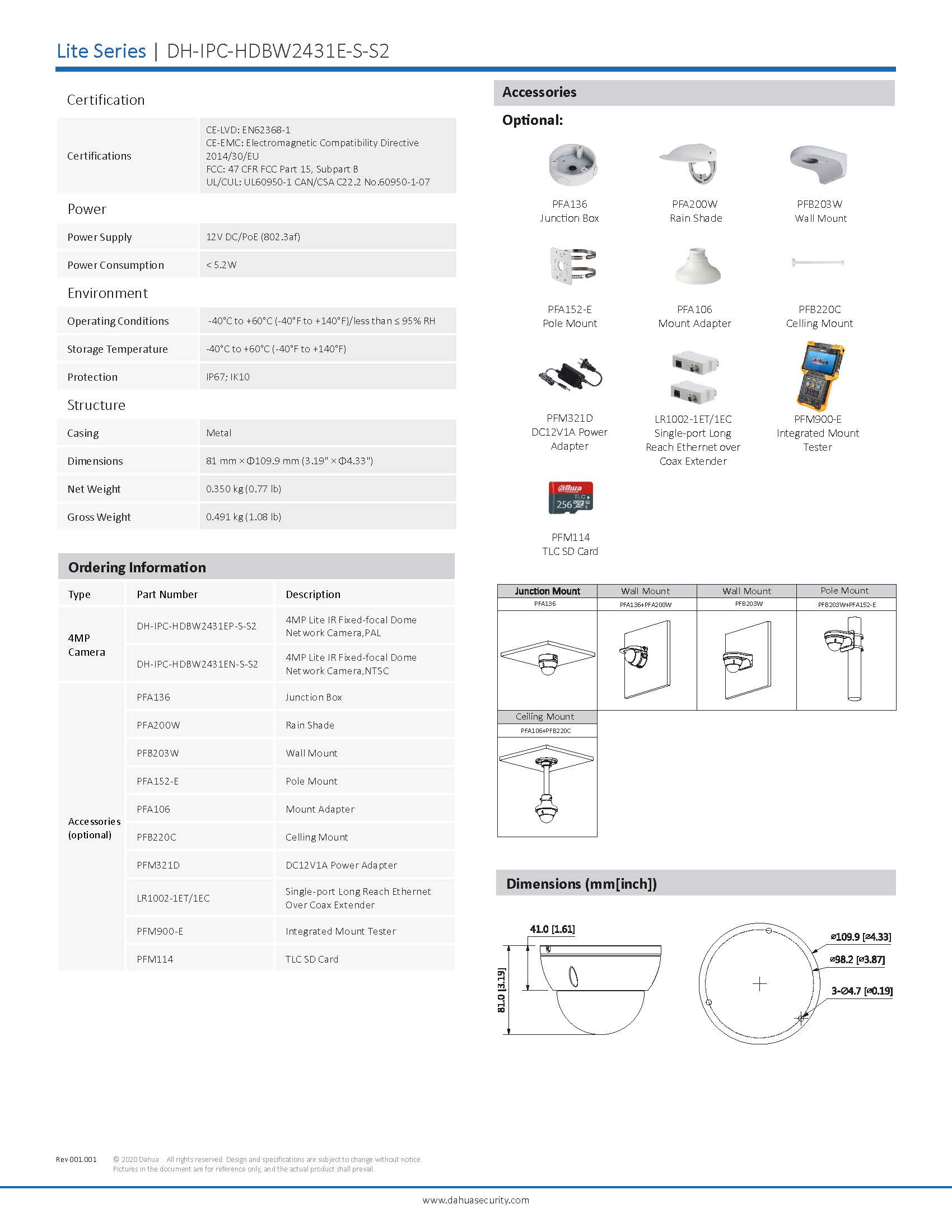 Dahua IPC-HDBW2431E-S-S2 Spec 02