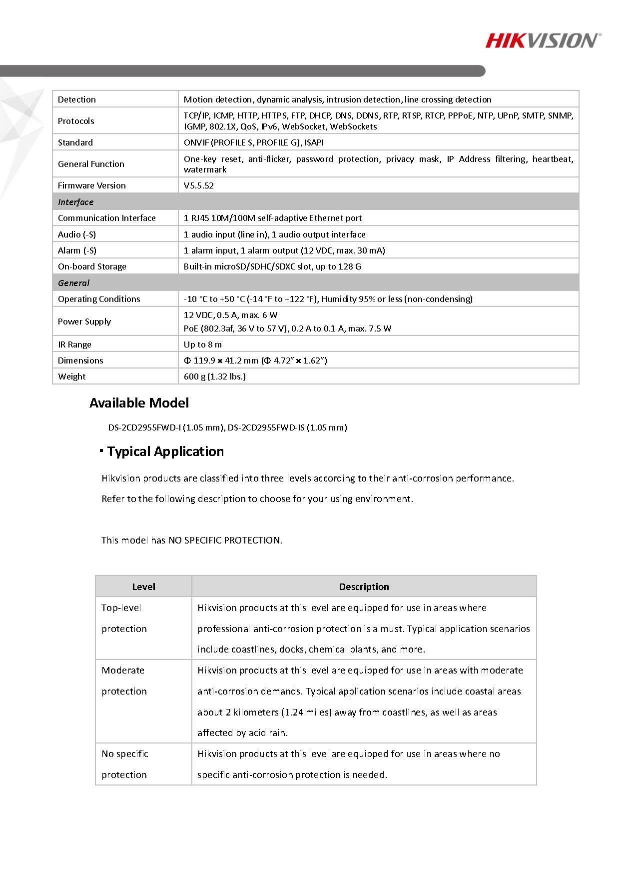 HikVision DS-2CD2955FWD-I(S) Spec 02