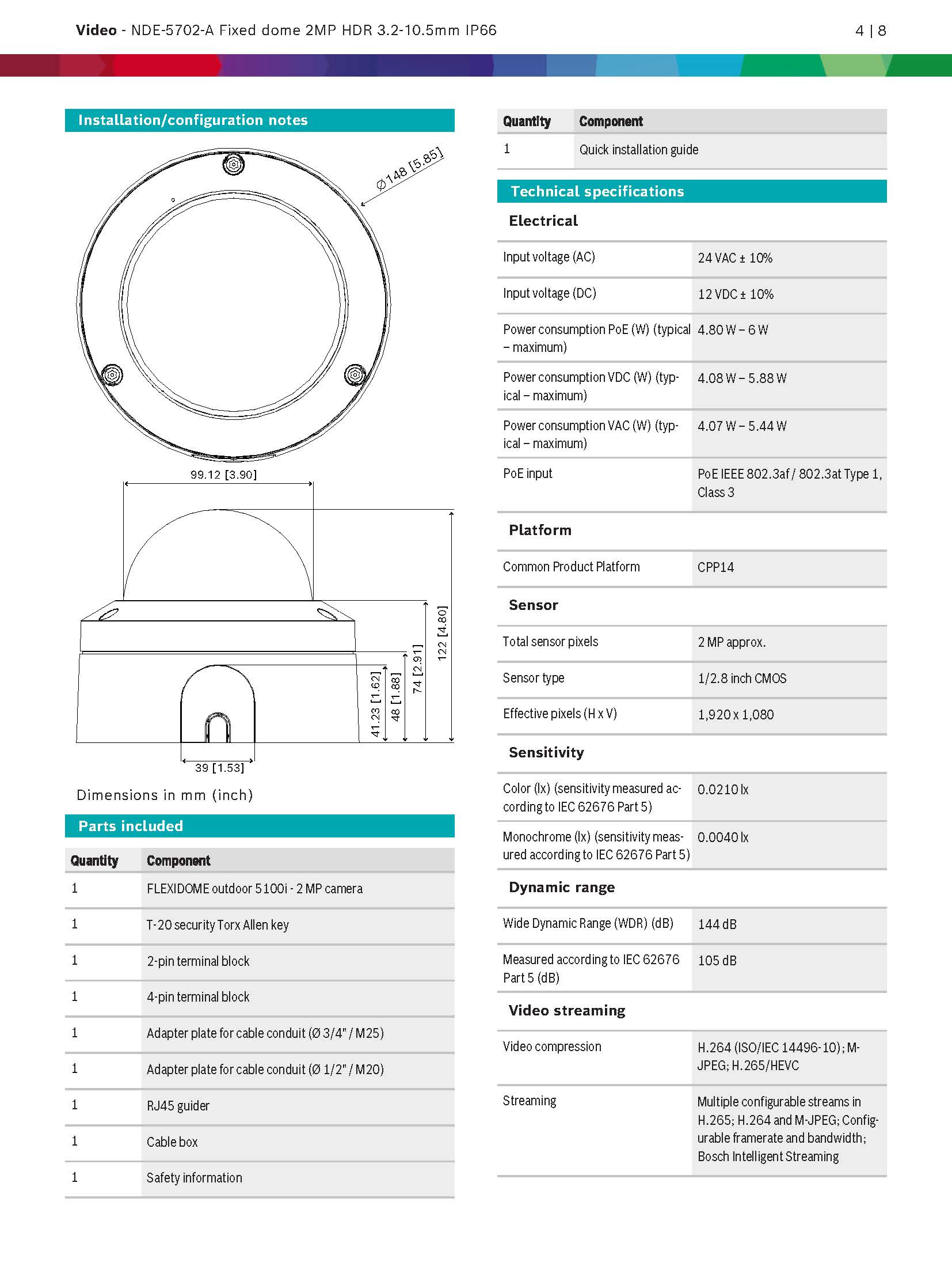 Bosch NDE–5702–A Spec 01