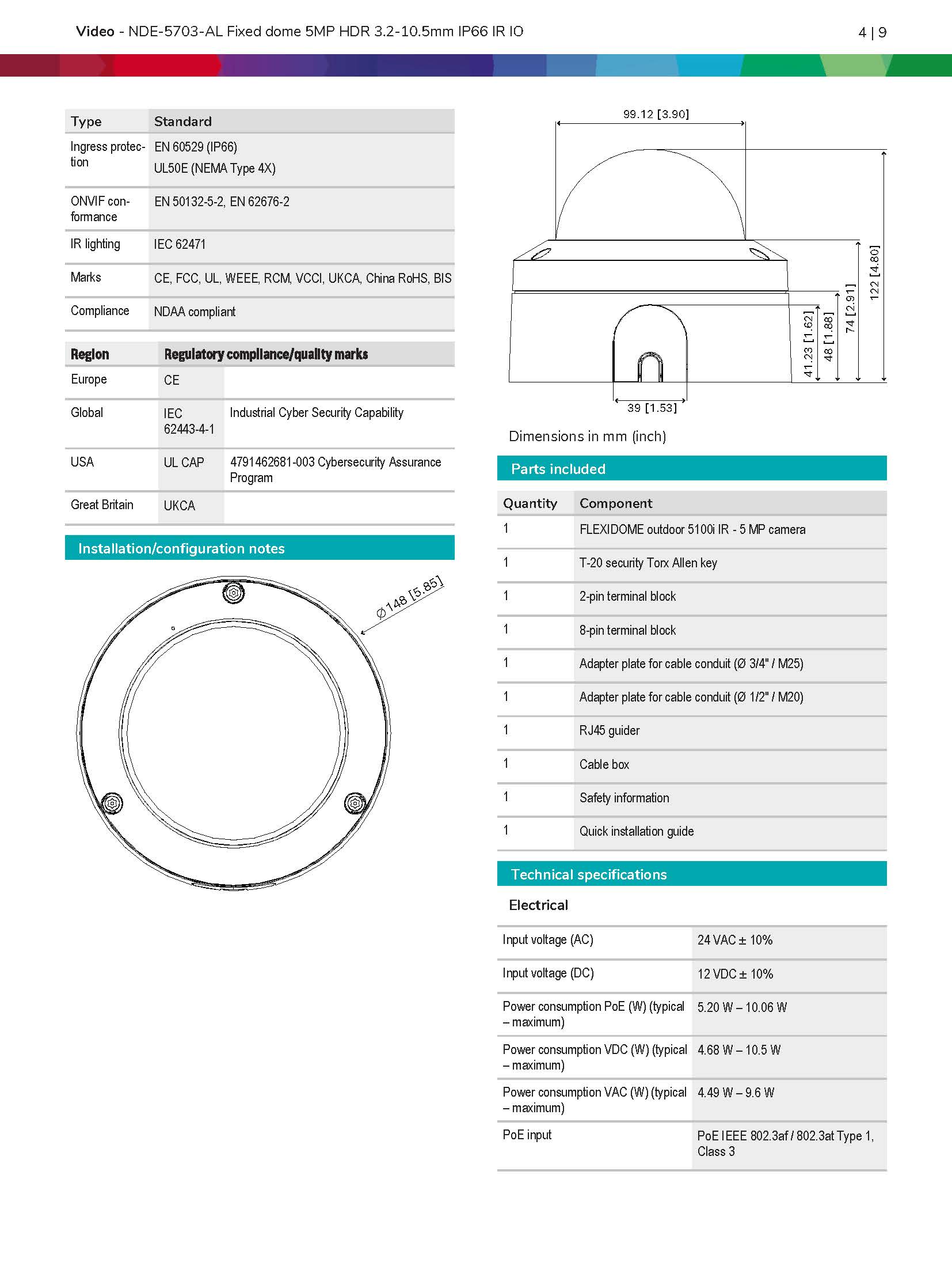 Bosch NDE–5703–AL Spec 01
