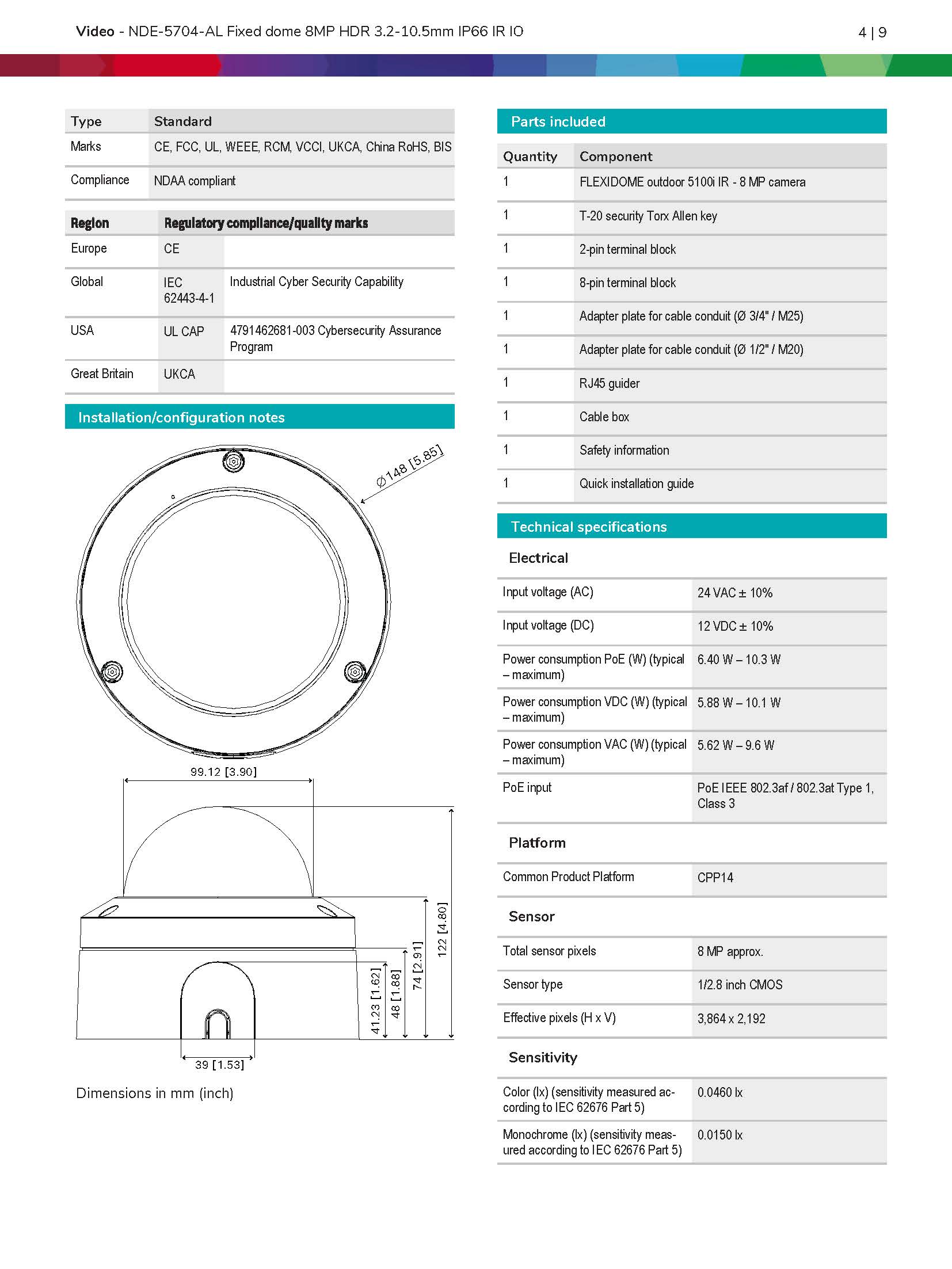 Bosch NDE–5704–AL Spec 01