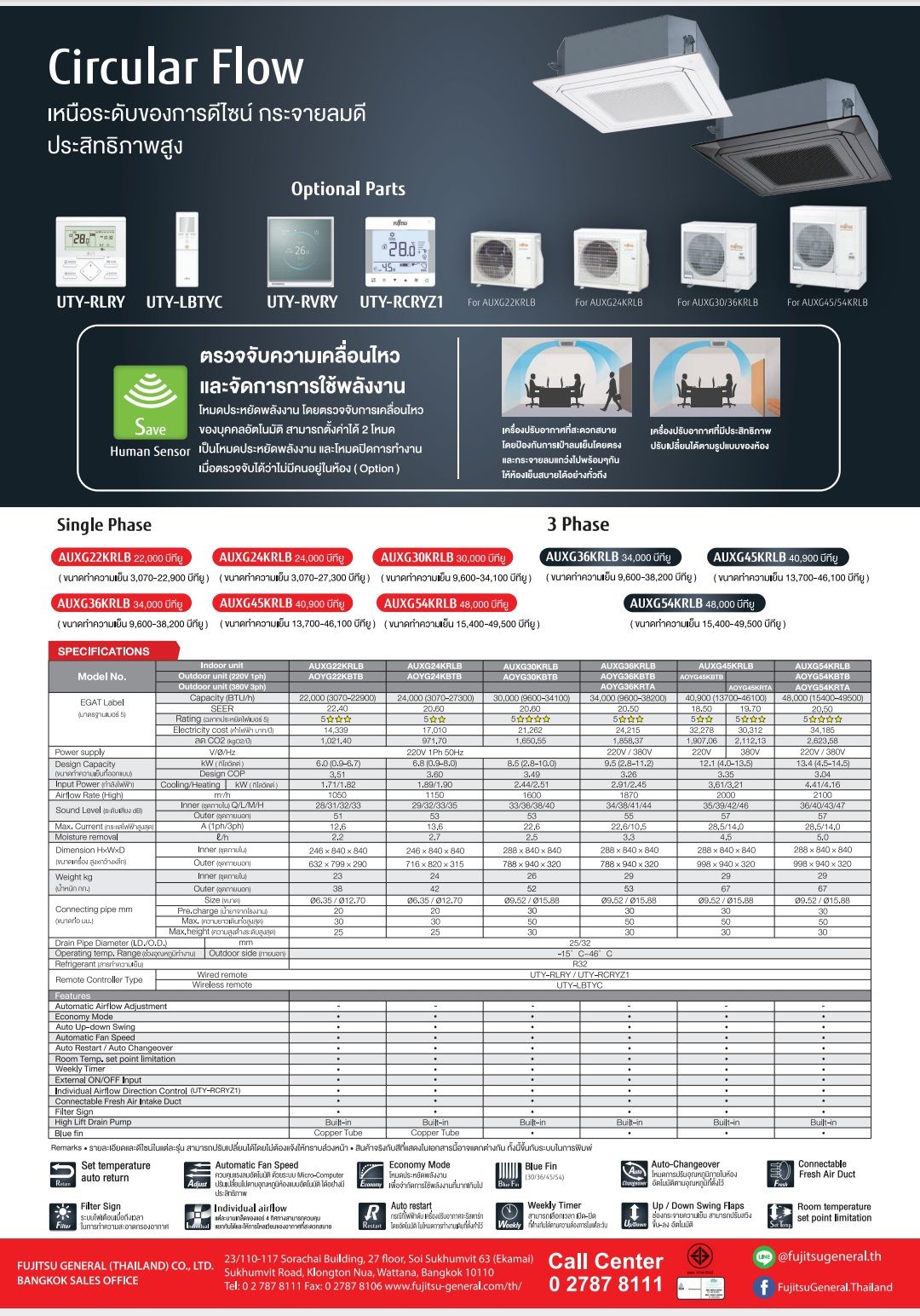 Fujitsu iSky Series (Cassette Type) Spec